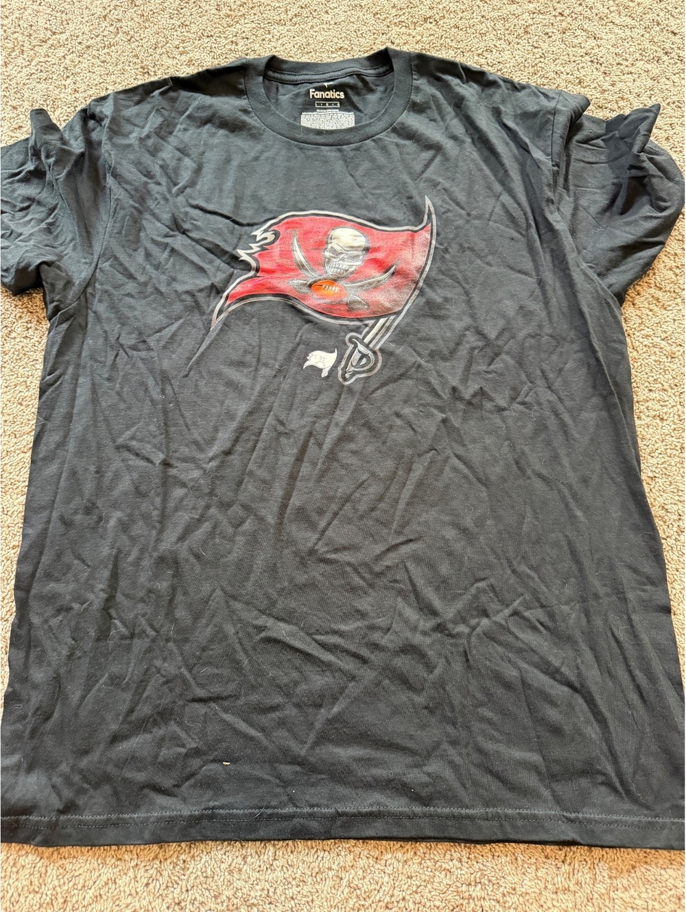 Fanatics Tampa Bay Buccaneers Black Graphic T-Shirt Size Large